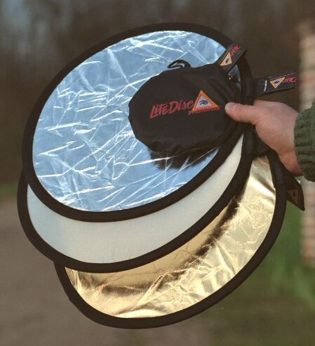 Mini reflector blanco/plateado