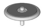 Disque avec filetage 1/4'' pour convertir une Monoball avec système d'attache rapide