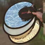 Mini reflector blanco/plateado