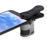 CARSON - Microscopio de bolsillo 20x Blue Led con adaptador de digiscoping para smartphone