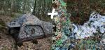 TRAGOPAN PACK - HOKKI V3 lying hide + Multi-season undergrowth net / white 3x6 meters