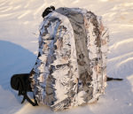 TRAGOPAN - Housse de camouflage FEUILLES 3D pour sac à dos NEIGE