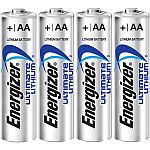 ENERGIZER - Pack of 4 AA (R6) lithium batteries 1.5V 3000 mAh Energizer Ultimate