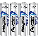 ENERGIZER - Pack de 4 pilas de litio AA (R6) 1.5V 3000 mAh Energizer Ultimate