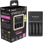 PANASONIC ENELOOP PRO - Chargeur  SMARTPLUS BQ-CC55 + 4 piles rechargeables AA 2500 mAh