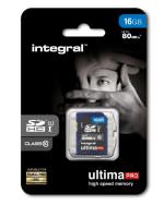 INTEGRAL - Tarjeta SDHC clase 10 UHS1 ULTIMA PRO - 16 GB