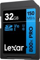 LEXAR - Carte SDHC 800x PRO Blue Series UHS-1 V30 -150MB/s - 32GB