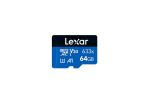 LEXAR - Tarjeta micro SD UHS-I 633x - Serie Azul de Alto Rendimiento - 64 GB