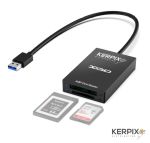 KERPIX - Lecteur de cartes SD et XQD - USB 3.0 & USB C