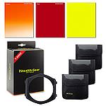 Stealth-Gear Kit Porte-filtre + 3 filtres haute qualité rouge/jaune/coucher de soleil