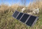 Chargeur solaire portable - 4 panneaux - 24W